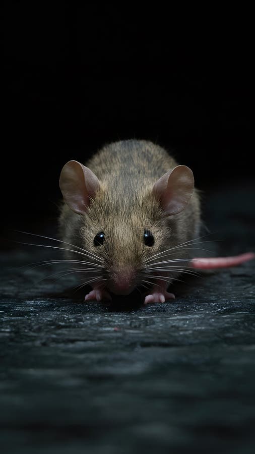 La souris apparaît invisible dans un environnement sombre illustration de vecteur
