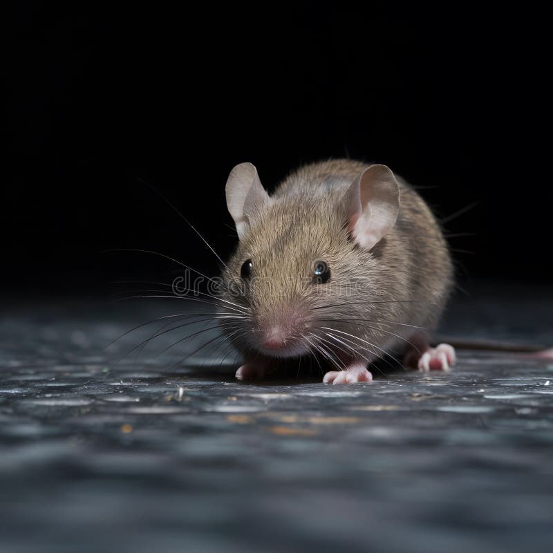 La souris apparaît invisible dans un environnement sombre illustration de vecteur