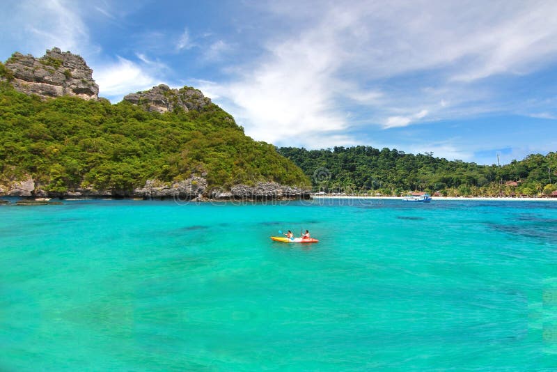 La spiaggia di paradiso a Koh Samui in suratthani, la Tailandia fotografie stock La spiaggia di paradiso a Koh Samui in suratthani, la Tailandia fotografie stock