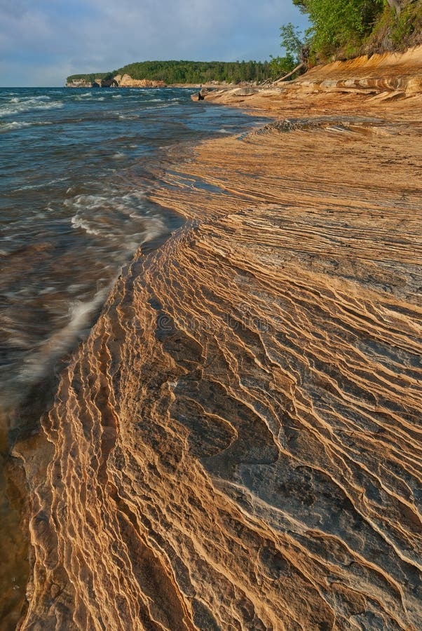 La spiaggia di zanzara è stata fotografata come una pietra nella lakeshore nazionale