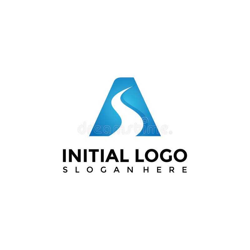 La strada astratta e segna Logo Template con lettere Illustratore ENV di vettore illustrazione di stock La strada astratta e segna Logo Template con lettere Illustratore ENV di vettore illustrazione di stock