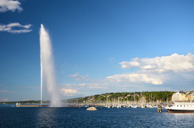 La Suisse, Genève, vue de lac Genève images stock La Suisse, Genève, vue de lac Genève images stock