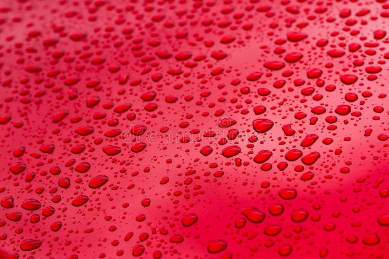 Water drops on the red background. Water drops on the red background