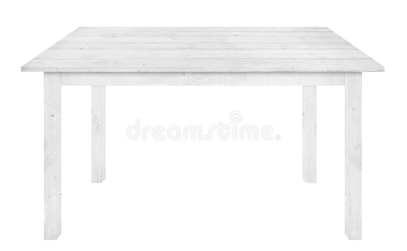 La table en bois grise est fond blanc d'isolement photos libres de droits La table en bois grise est fond blanc d'isolement photos libres de droits