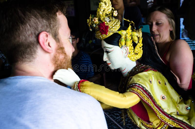 La Tailandia: Lo spettacolo di burattini immagine stock