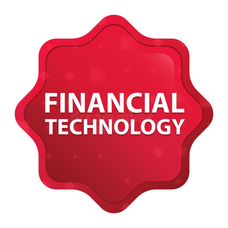 La tecnología financiera brumosa subió botón rojo de la etiqueta engomada del starburst stock de ilustración La tecnología financiera brumosa subió botón rojo de la etiqueta engomada del starburst stock de ilustración