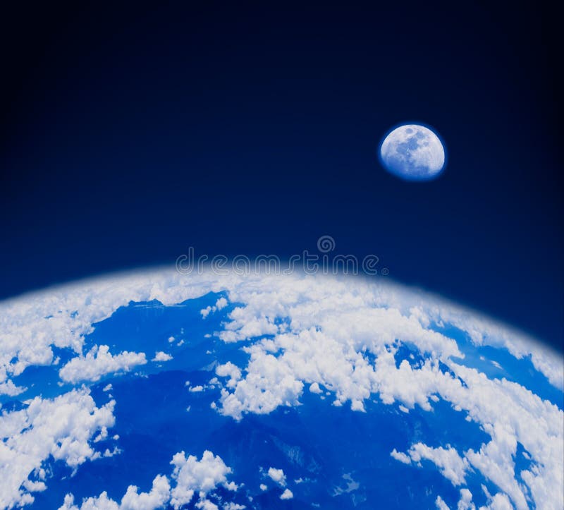 La terre bleue dans l'espace images libres de droits La terre bleue dans l'espace images libres de droits