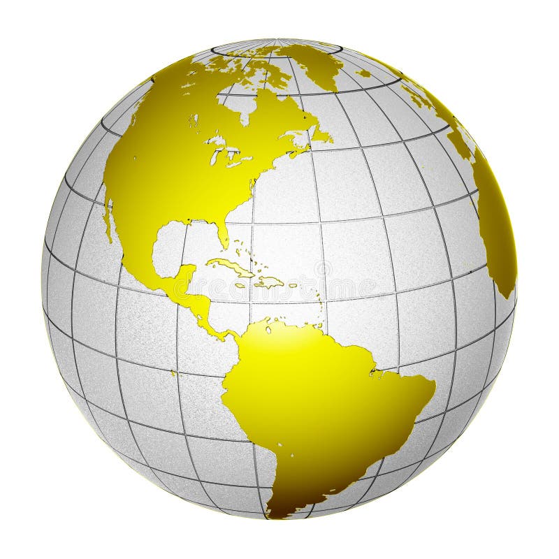 La terre d'isolement 3D de globe de planète illustration stock La terre d'isolement 3D de globe de planète illustration stock