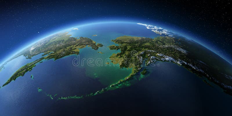 Detroit Entre Russie Et Alaska Carte Du Détroit De Béring Entre La Russie Et L'Alaska Illustration