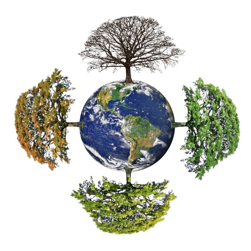la terre quatre saisons de planète illustration stock la terre quatre saisons de planète illustration stock