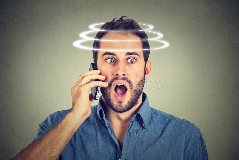 La Leggera Vertigine Che A Volte Precede Lo Svenimento La Testa Sta Filando Le Vertigini Di Vertigine Uomo Colpito Ritratto