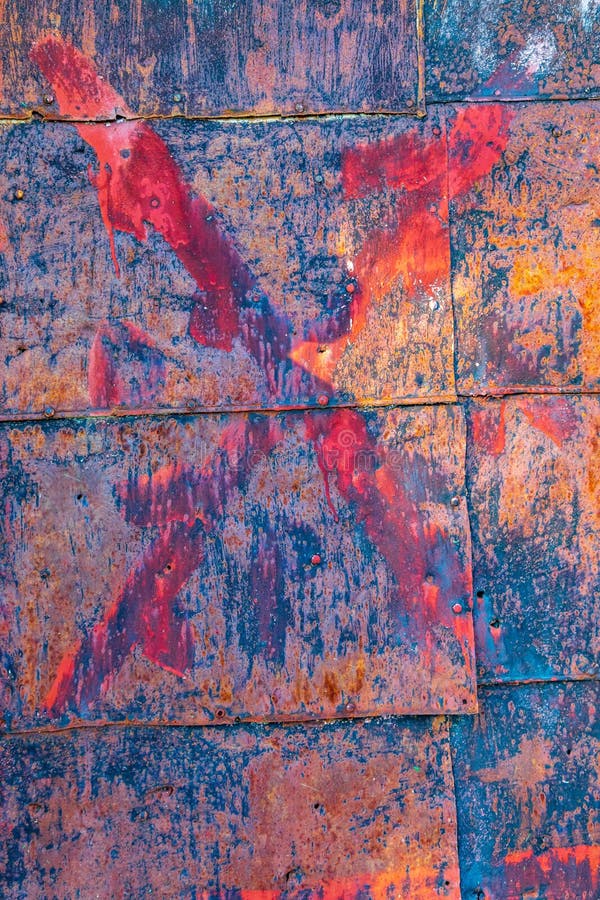La textura de viejo Rusty Metal Plate foto de archivo libre de regalías La textura de viejo Rusty Metal Plate foto de archivo libre de regalías