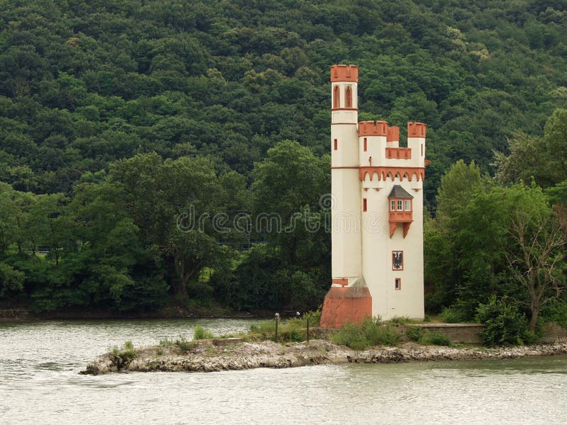 The Mouse Tower is a custom tower on a small island in Rhine in Germany. It was built originally by the Romans. Local legend says that the tower was used as a custom tower by some greedy local bishop (Hatto) who oppressed and exploited the peasants in his domain , collected a tribute from the passing ships , and killed crews who did not pay the tribute . But one day the tower has been attacked by huge army of mice . Those rodents ate all available food first and the bishop himself next . The Mouse Tower is a custom tower on a small island in Rhine in Germany. It was built originally by the Romans. Local legend says that the tower was used as a custom tower by some greedy local bishop (Hatto) who oppressed and exploited the peasants in his domain , collected a tribute from the passing ships , and killed crews who did not pay the tribute . But one day the tower has been attacked by huge army of mice . Those rodents ate all available food first and the bishop himself next .