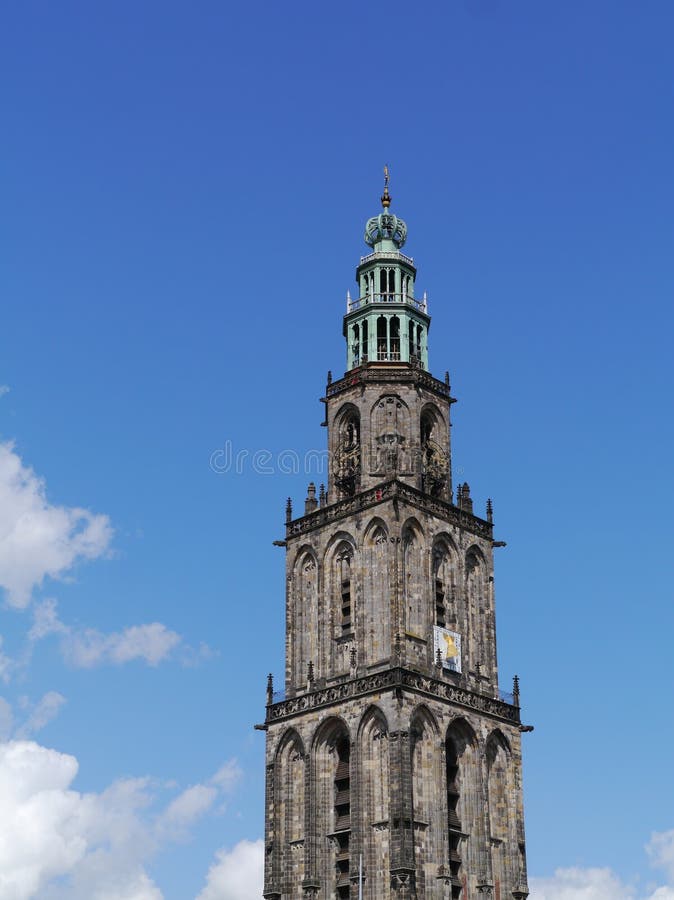 La torre di Martini in Groninga nei Paesi Bassi fotografie stock libere da diritti La torre di Martini in Groninga nei Paesi Bassi fotografie stock libere da diritti