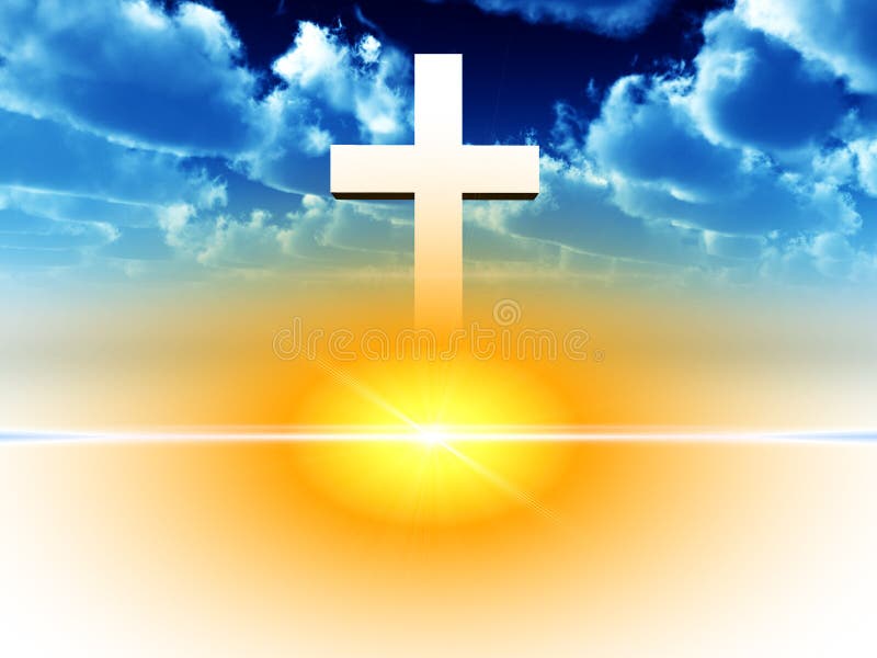 A religious cross with some added illumination, the image is suitable for religious concepts. A religious cross with some added illumination, the image is suitable for religious concepts.