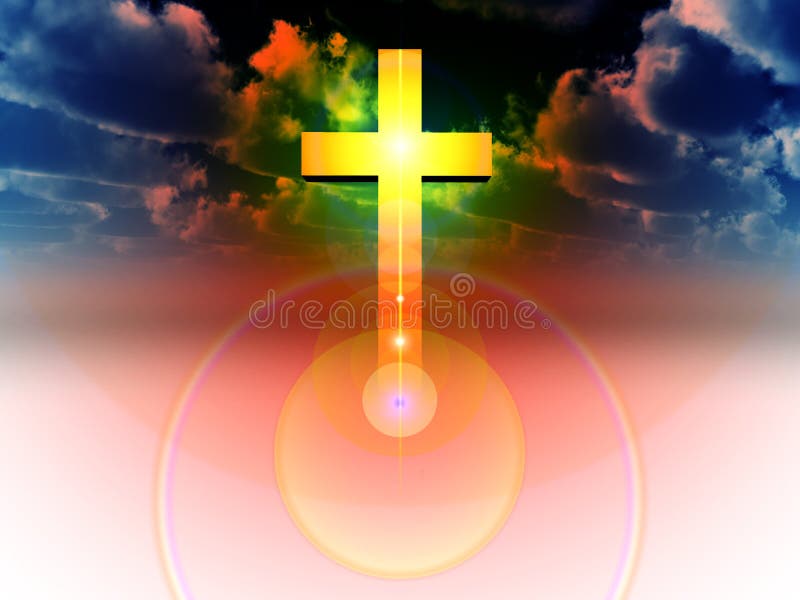 A religious cross with some added illumination, the image is suitable for religious concepts. A religious cross with some added illumination, the image is suitable for religious concepts.