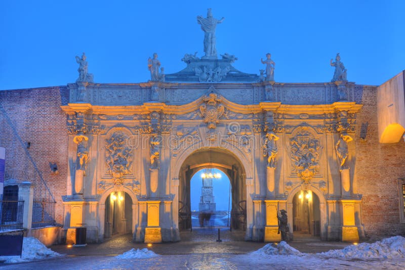 La troisième porte de la forteresse alba d'Iulia photo stock La troisième porte de la forteresse alba d'Iulia photo stock