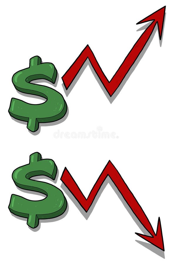La valeur du dollar vont à travers l'illustration illustration libre de droits La valeur du dollar vont à travers l'illustration illustration libre de droits