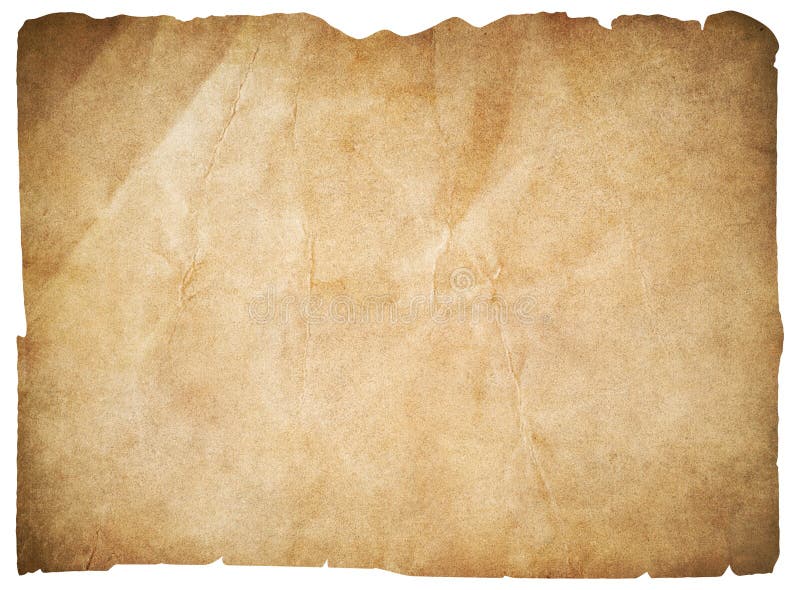 La vecchia carta o i pirati in bianco traccia isolato con il percorso di ritaglio