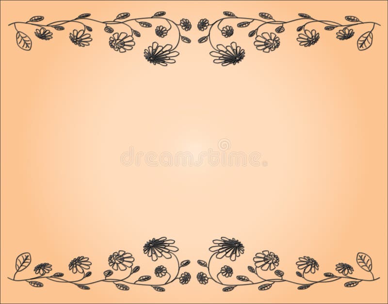 Borde vectorial de flores vintage ilustración del vector