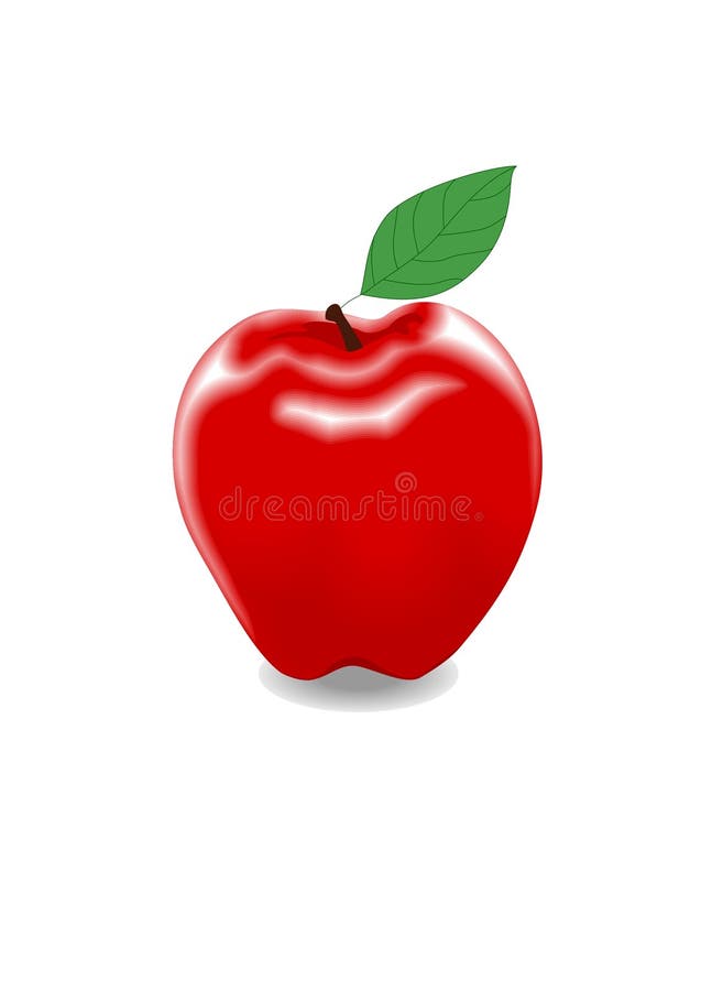 La vie rouge fraîche d'équilibre d'Apple de fruit sain illustration stock La vie rouge fraîche d'équilibre d'Apple de fruit sain illustration stock