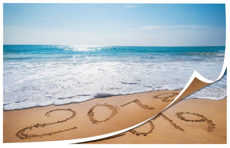 La vieille année 2018 expire la bonne année 2019 est prochain sable de concept photos libres de droits La vieille année 2018 expire la bonne année 2019 est prochain sable de concept photos libres de droits