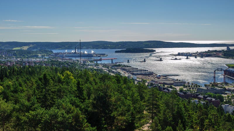 La ville de Sundsvall, Suède photographie stock La ville de Sundsvall, Suède photographie stock