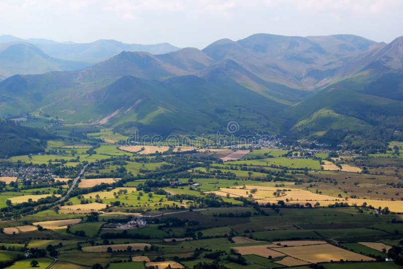 A view from Skiddaw over the valleys and mountains of the Lake District. A view from Skiddaw over the valleys and mountains of the Lake District