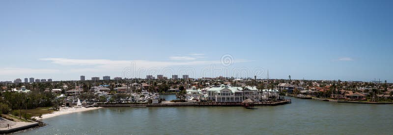 Vista panorámica camino a Marco Island, Florida imágenes de archivo libres de regalías