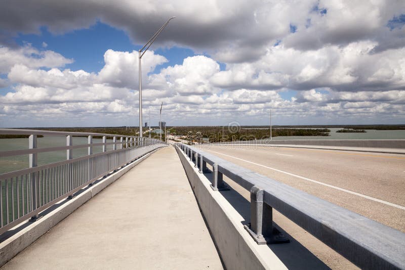 La vue panoramique s'est dirigée sur Marco Island, la Floride image stock