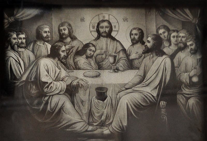Laatste avondmaal van Jesus Christ de redder stock afbeelding Laatste avondmaal van Jesus Christ de redder stock afbeelding