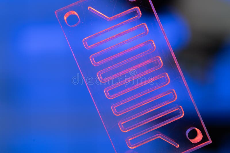 Lab op een microfluidica chip