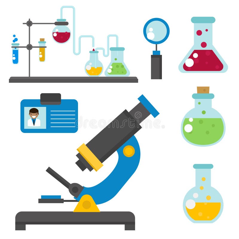 Lab Symbols Test Medical Laboratory Scientific Biology Design ...