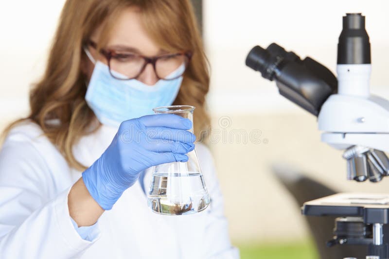 Lab testing stock photo. Image of woman, uniform, biology 106219506
