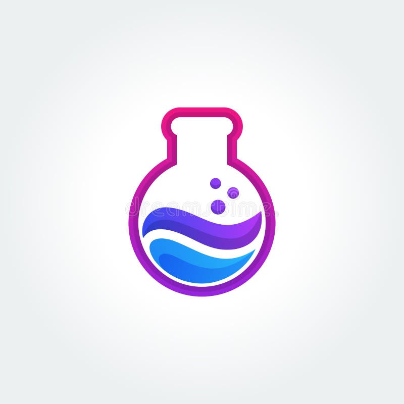 Labblogovektor Labblogomall Logo f?r vetenskapslabb stock illustrationer Labblogovektor Labblogomall Logo f?r vetenskapslabb stock illustrationer