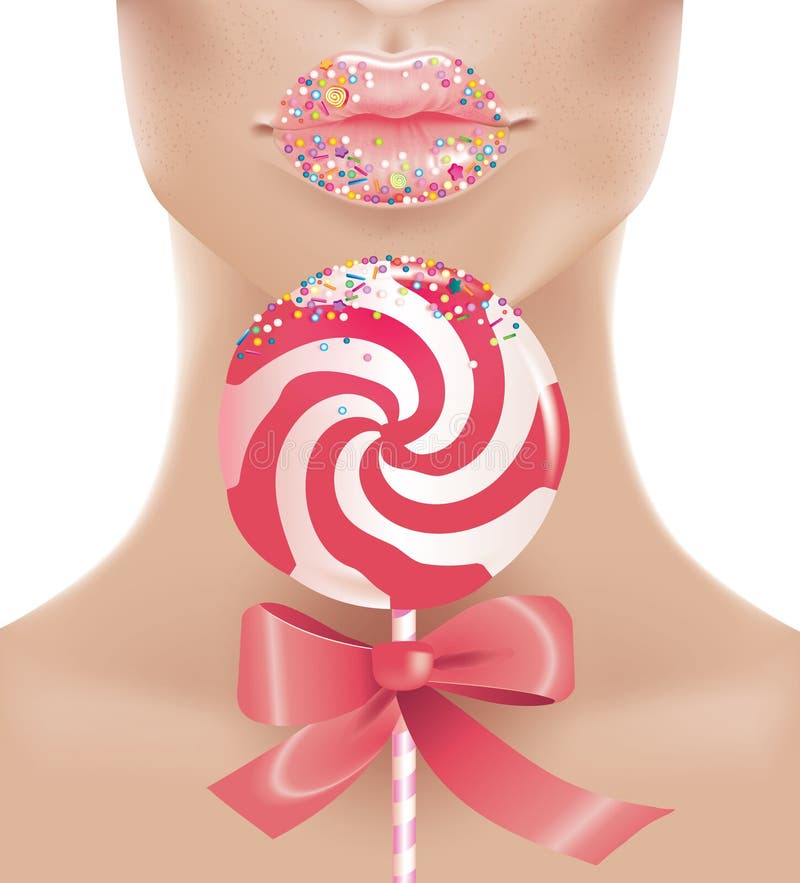Labbra sexy rosa dolci illustrazione di stock Labbra sexy rosa dolci illustrazione di stock