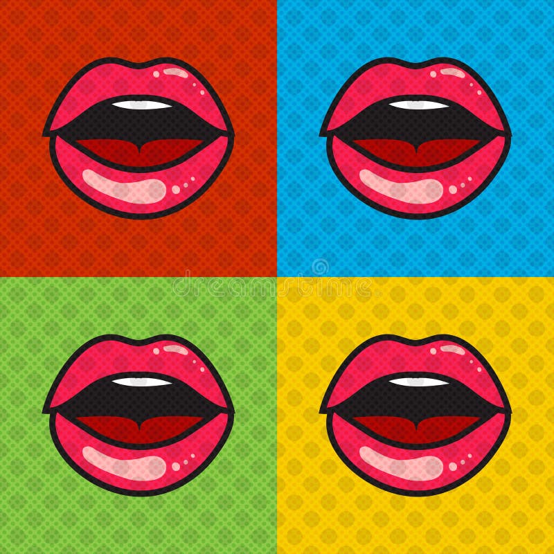 Labbra sexy rosse aperte con la lingua ed i denti royalty illustrazione gratis Labbra sexy rosse aperte con la lingua ed i denti royalty illustrazione gratis