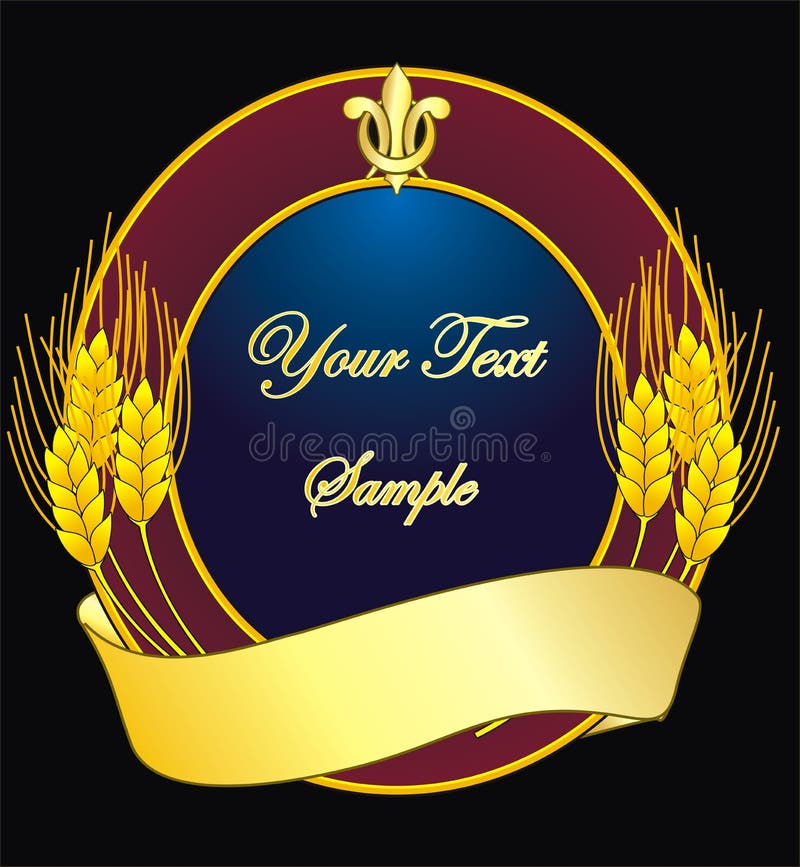 Illustration of a logo with grain. Packaging tape logo vectors