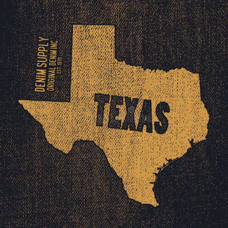 Label avec la carte du Texas illustration stock Label avec la carte du Texas illustration stock
