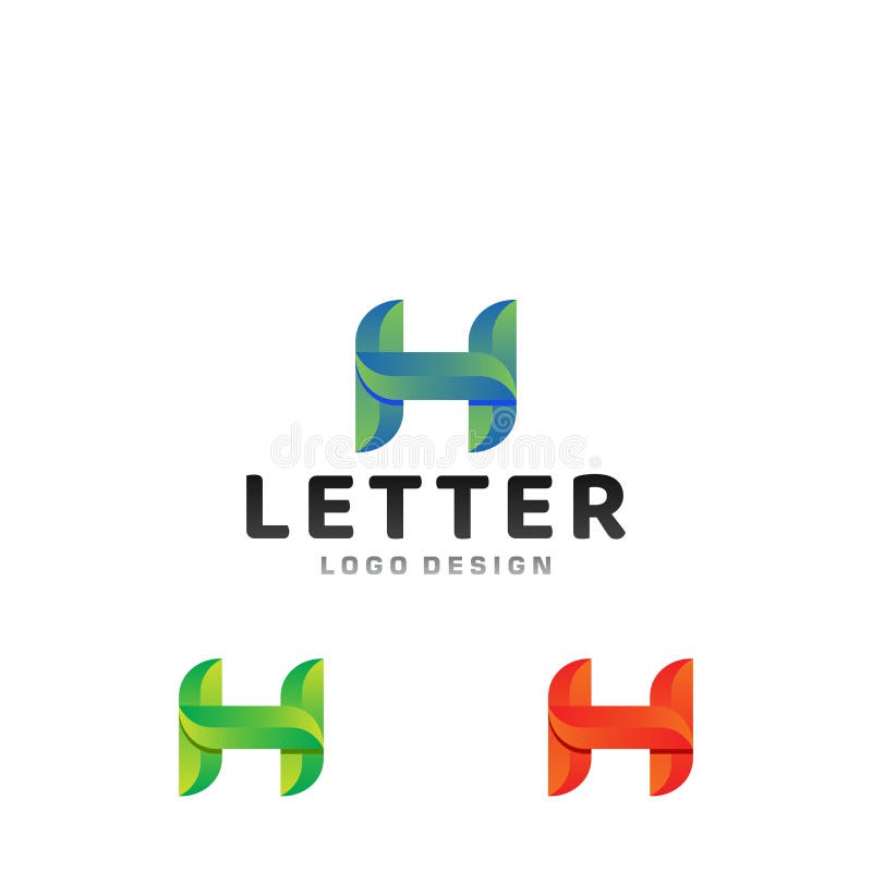 Creative Letter H Logo Templates Stock Vector - Illustration of ...