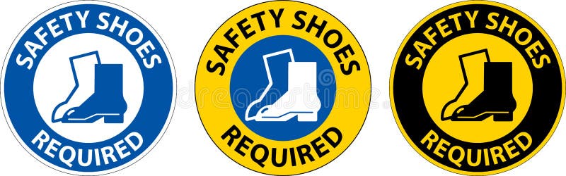 Wear Safety Shoes Sign Stock Illustrations – 1,392 Wear Safety Shoes Sign  Stock Illustrations, Vectors & Clipart - Dreamstime