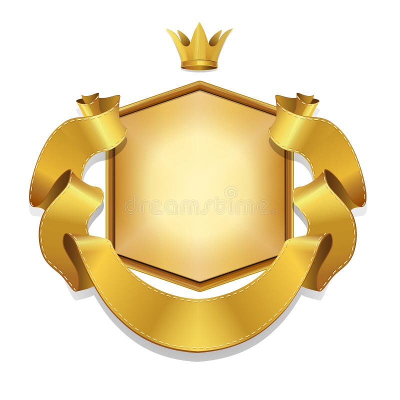 Label royal, de vecteur et bannière de ruban d'or, illustration de vecteur Label royal, de vecteur et bannière de ruban d'or, illustration de vecteur