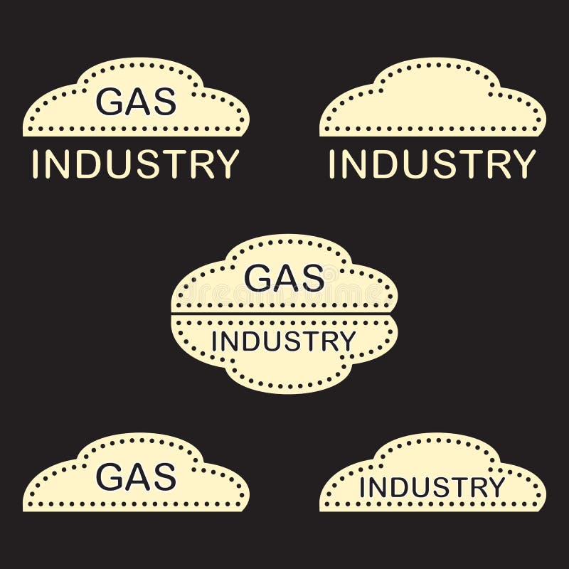 Label, Stickers, Logos of the Gas Industry Stock Vector - Illustration ...