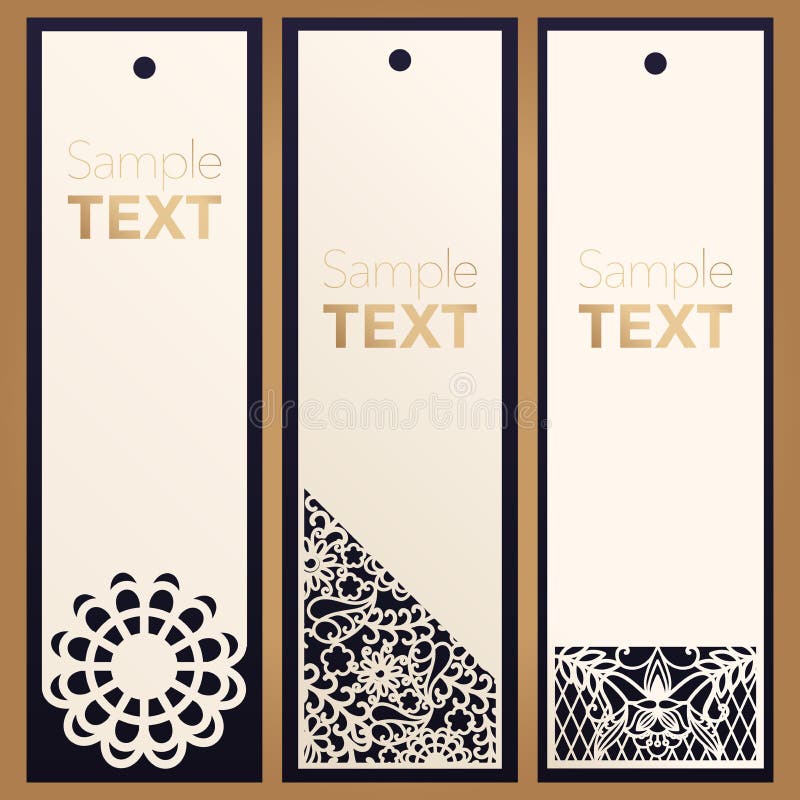 Label and Tag for Laser Cutting Products. Stock Illustration