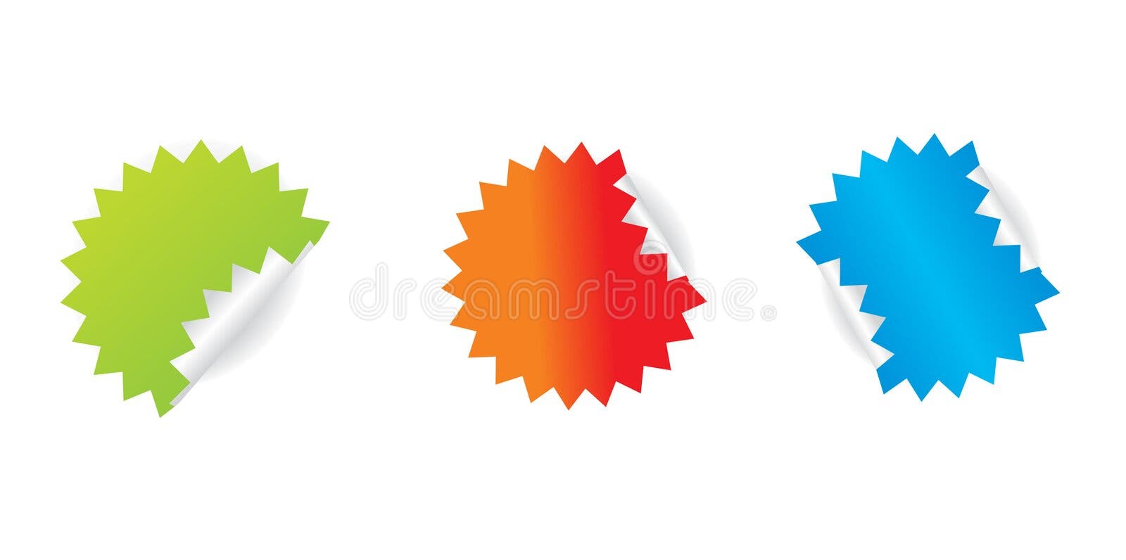 Vector Advertising Labels with Paperclip Stock Vector Illustration of