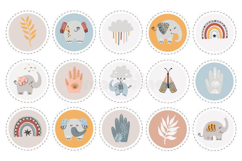 Printable Labels With Elephants