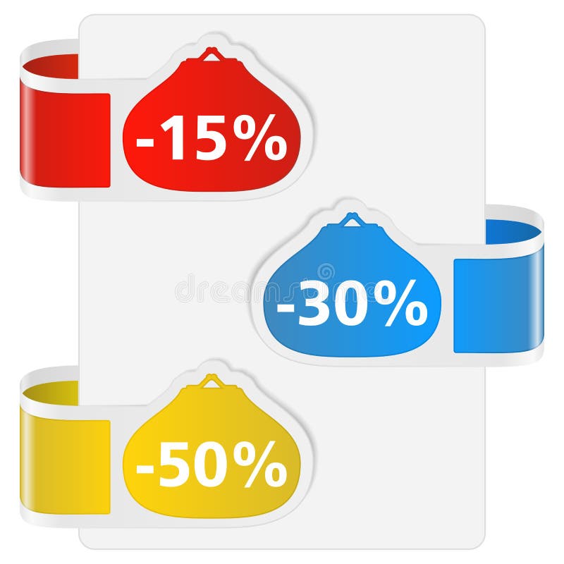 Labels for discount royalty free illustration Labels for discount royalty free illustration