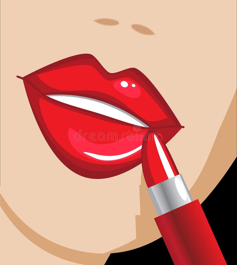 Labios rojos ilustración del vector Labios rojos ilustración del vector