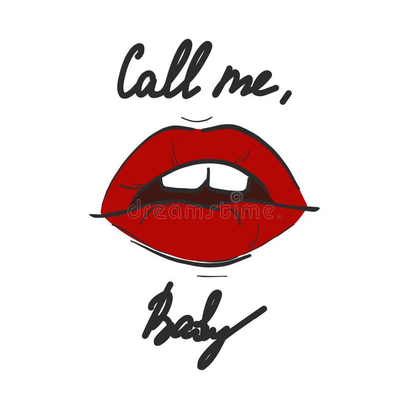 Labios rojos exhaustos de la mano con tipografía Ejemplo flatlay de Coll Arte del maquillaje con el texto Dibujo femenino femenin ilustración del vector Labios rojos exhaustos de la mano con tipografía Ejemplo flatlay de Coll Arte del maquillaje con el texto Dibujo femenino femenin ilustración del vector