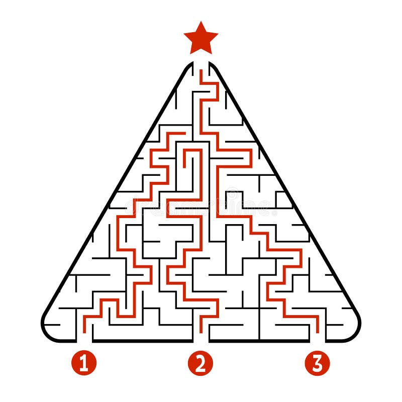 Jogo abstrato de labirinto simples com resposta enigma fácil para crianças